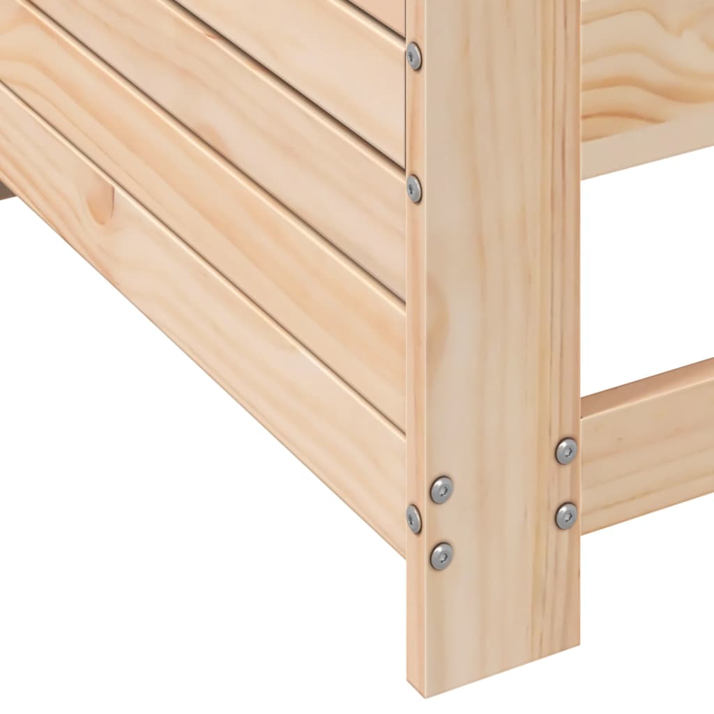 Tömör fenyőfa kerti karfás kanapé párnával