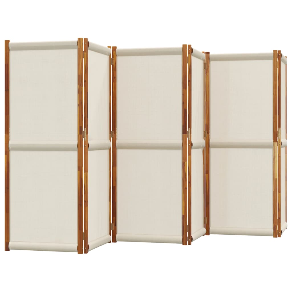 Világosszürke 6 paneles térelválasztó 420 x 180 cm