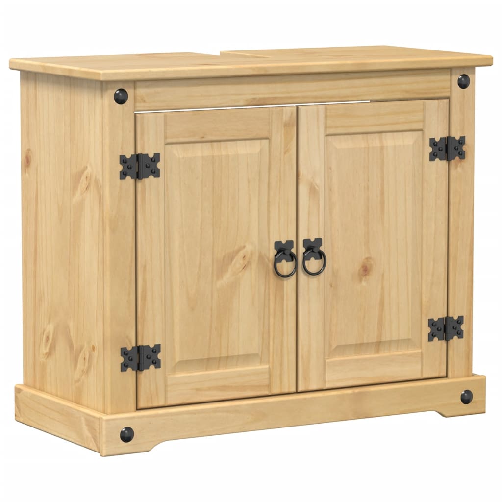 Corona tömör fenyőfa fürdőszobai mosdószekrény 73 x 33 x 60 cm Corona tömör fenyőfa fürdőszobai mosdószekrény 73 x 33 x 60 cm