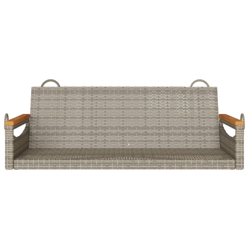 Szürke polyrattan hintapad 109 x 62 x 40 cm
