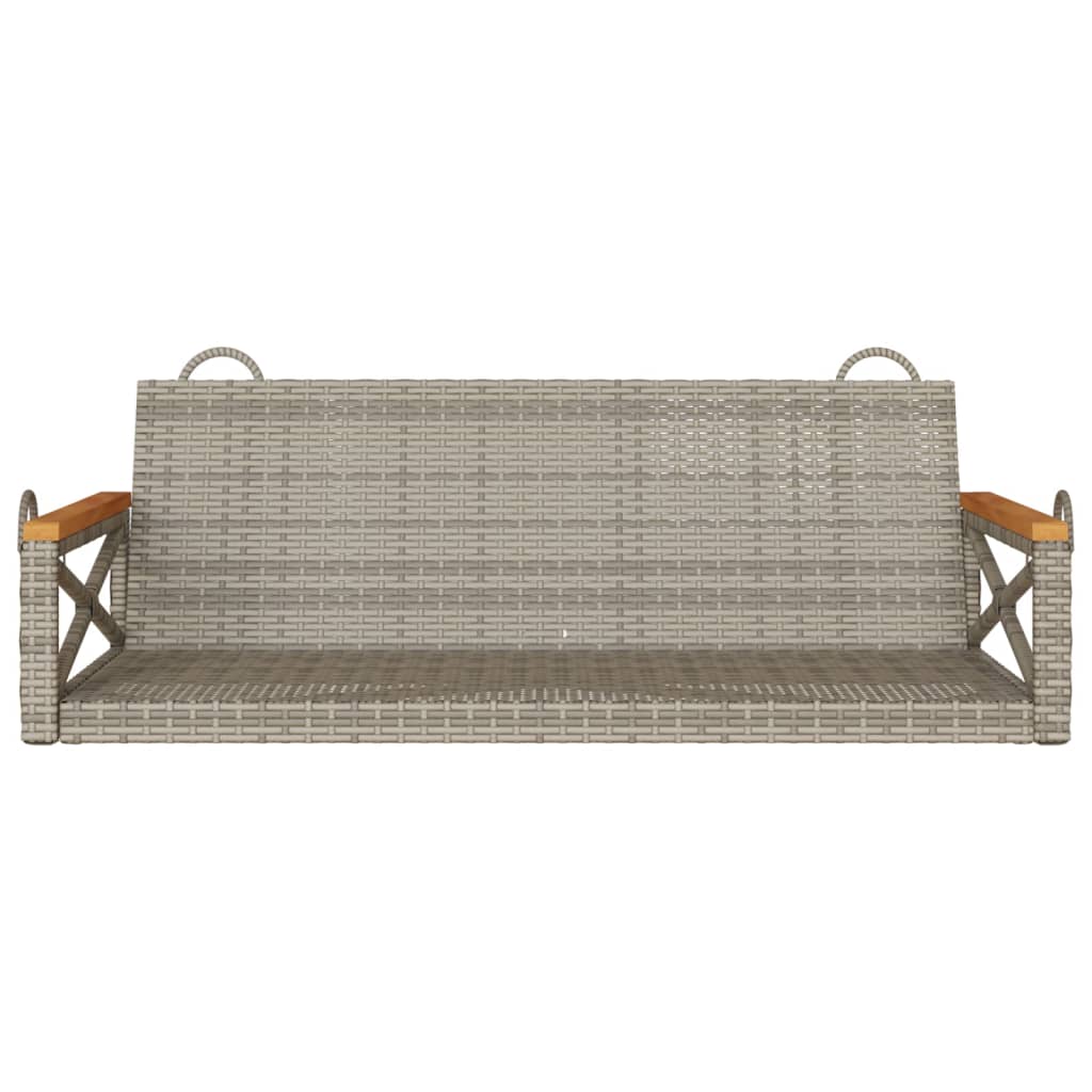 Szürke polyrattan hintapad 109 x 62 x 40 cm