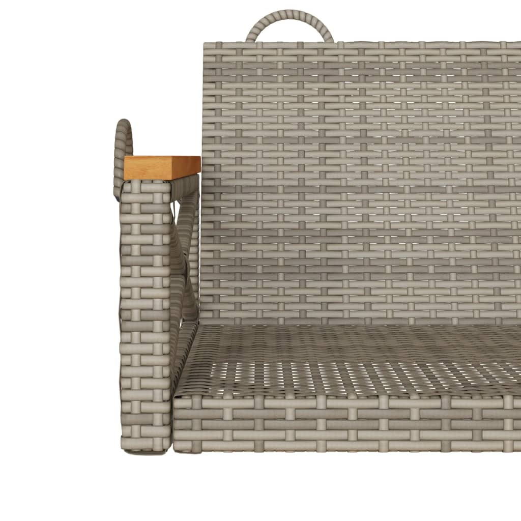 Szürke polyrattan hintapad 109 x 62 x 40 cm
