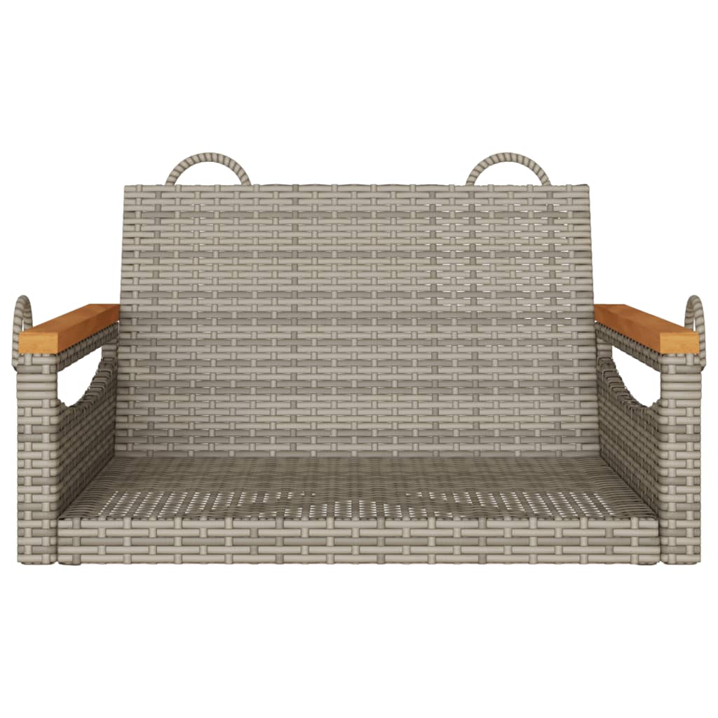 Szürke polyrattan hintapad 63 x 62 x 40 cm