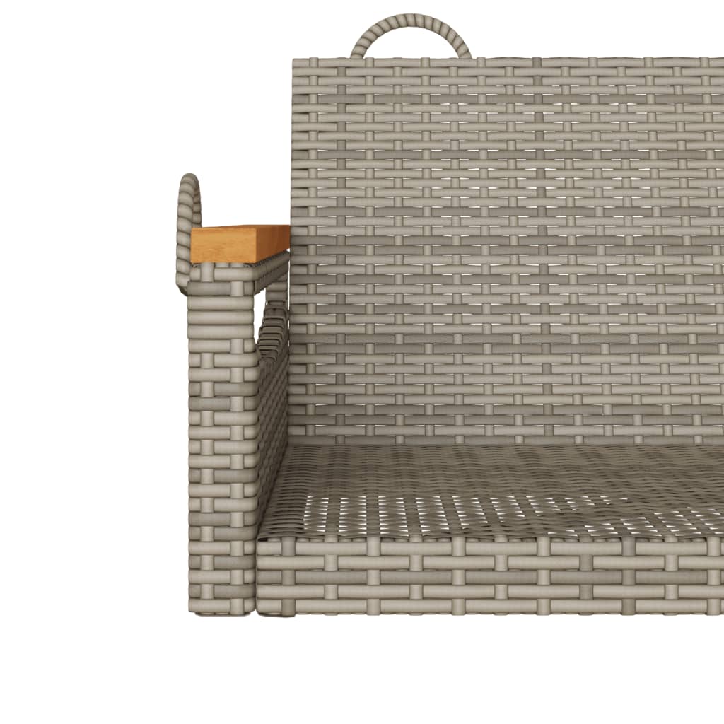 Szürke polyrattan hintapad 63 x 62 x 40 cm