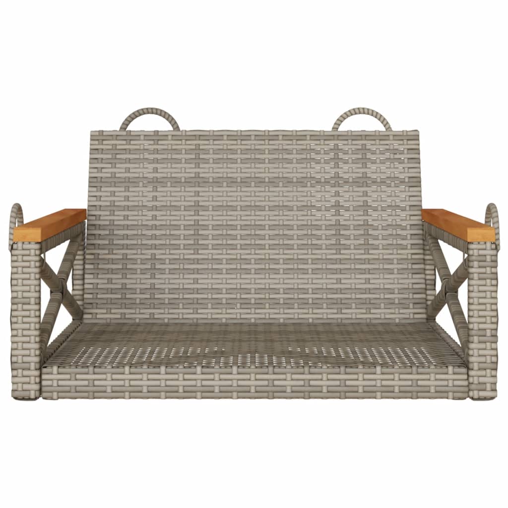 Szürke polyrattan hintapad 63 x 62 x 40 cm