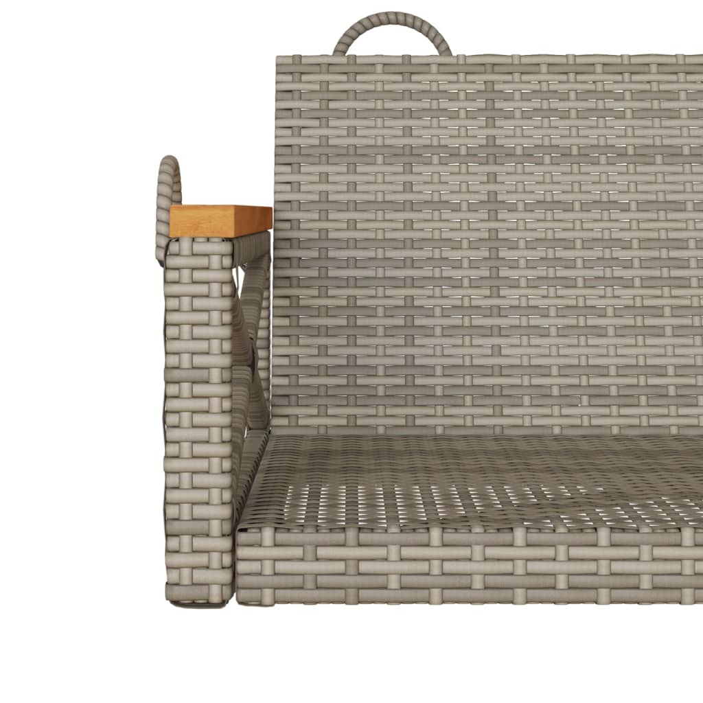 Szürke polyrattan hintapad 63 x 62 x 40 cm
