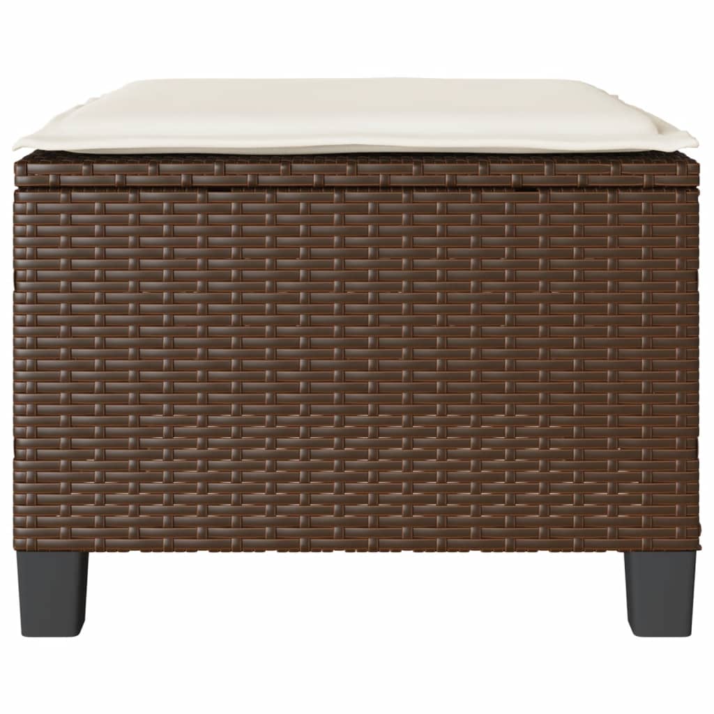 3 részes barna polyrattan bisztrógarnitúra párnákkal