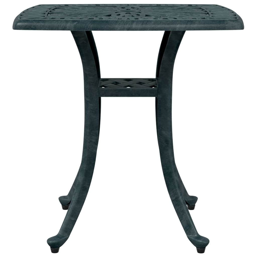 Zöld öntött alumínium kerti asztal 53 x 53 x 53 cm