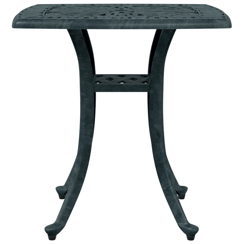 Zöld öntött alumínium kerti asztal 53 x 53 x 53 cm