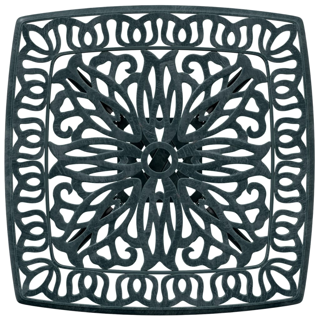 Zöld öntött alumínium kerti asztal 53 x 53 x 53 cm