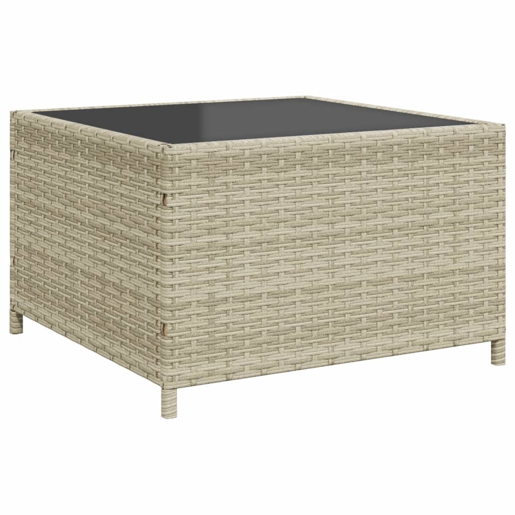 L-alakú szürke polyrattan kerti kanapé asztallal és párnákkal
