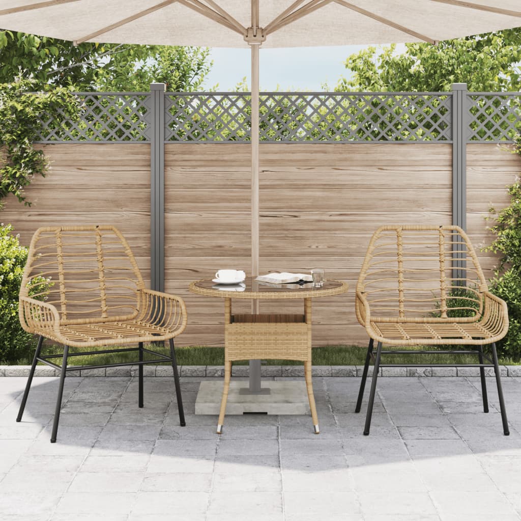 2 db barna polyrattan kerti szék