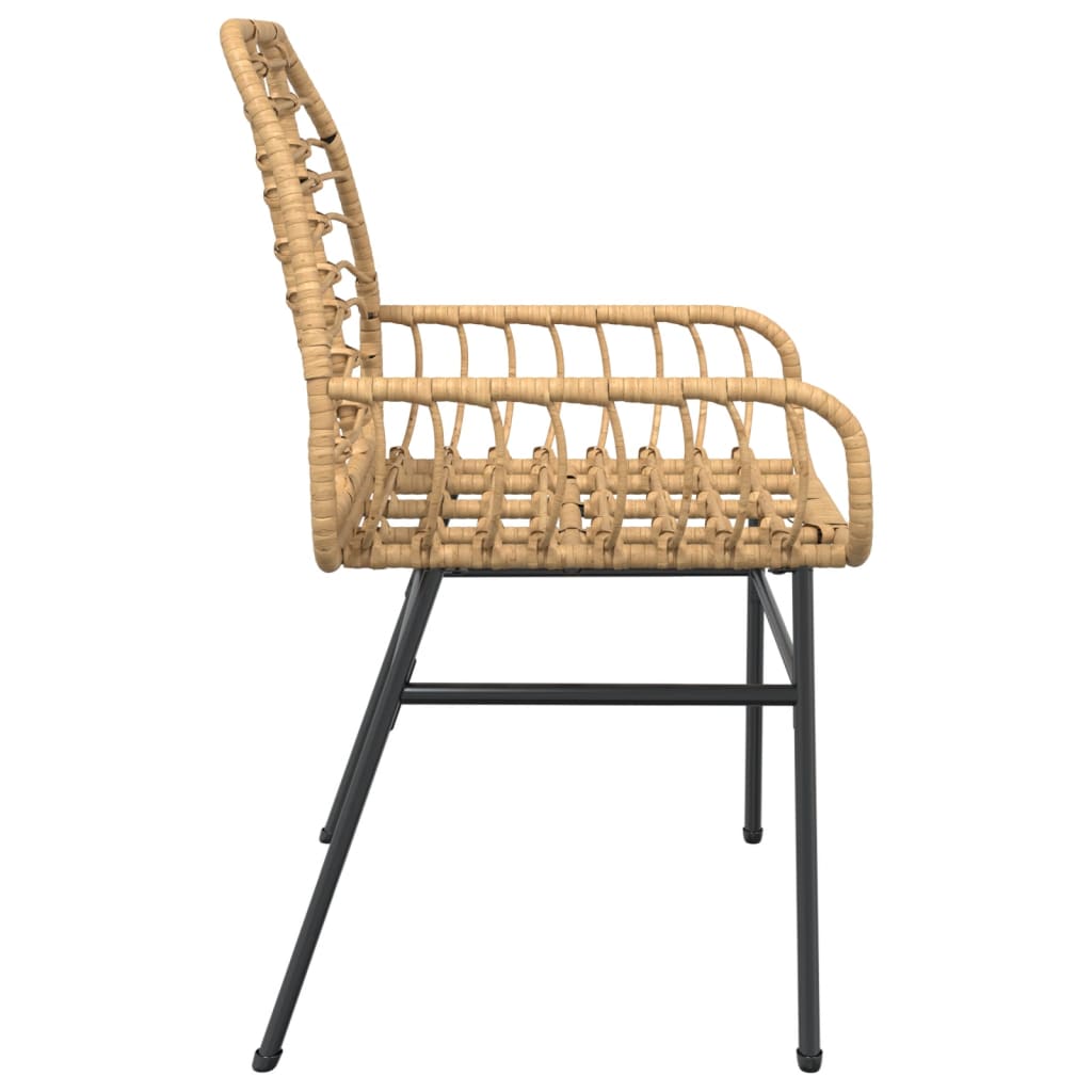 2 db barna polyrattan kerti szék