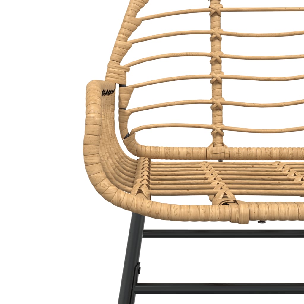 2 db barna polyrattan kerti szék