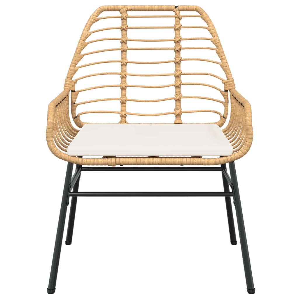 2 db barna polyrattan kerti szék párnákkal