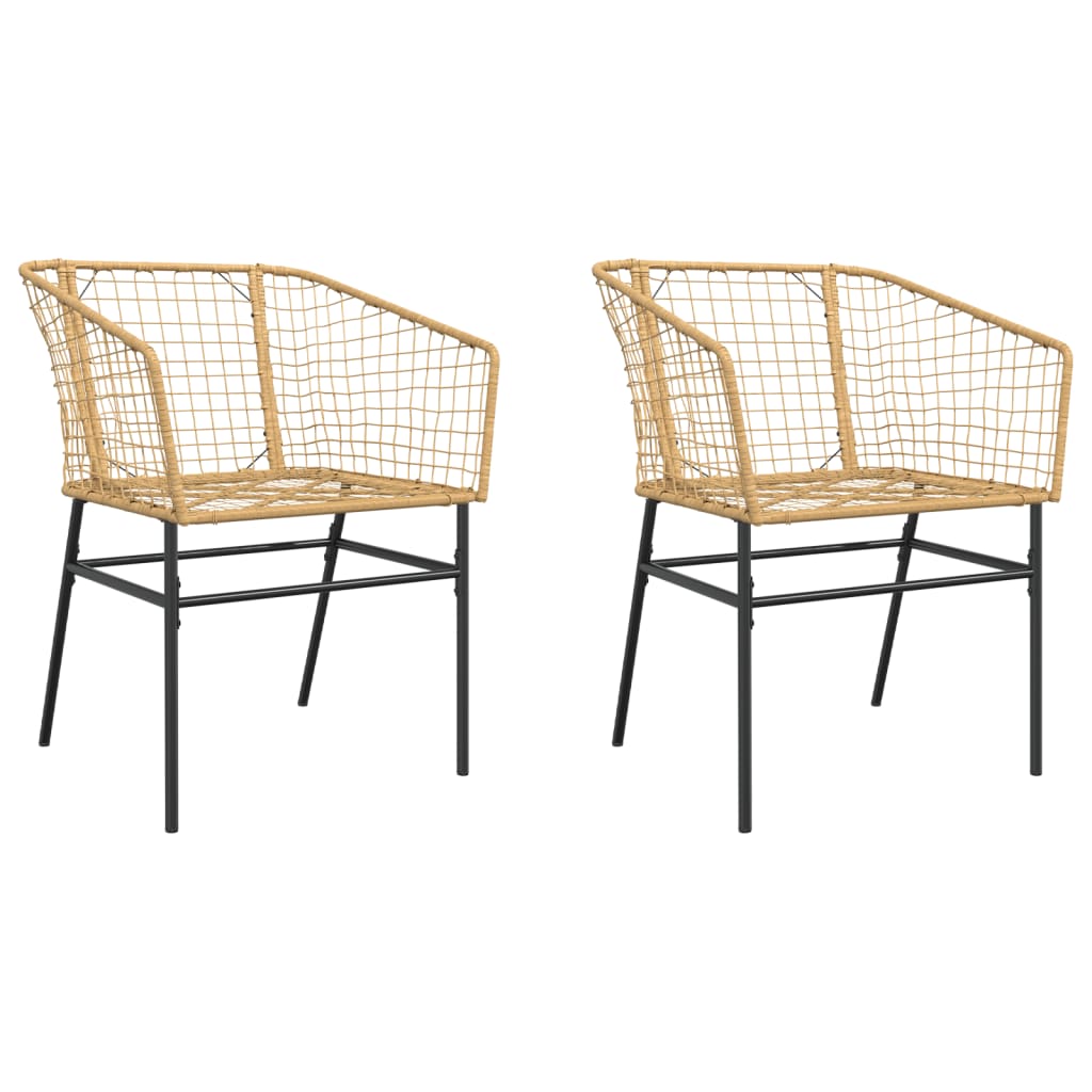 2 db barna polyrattan kerti szék