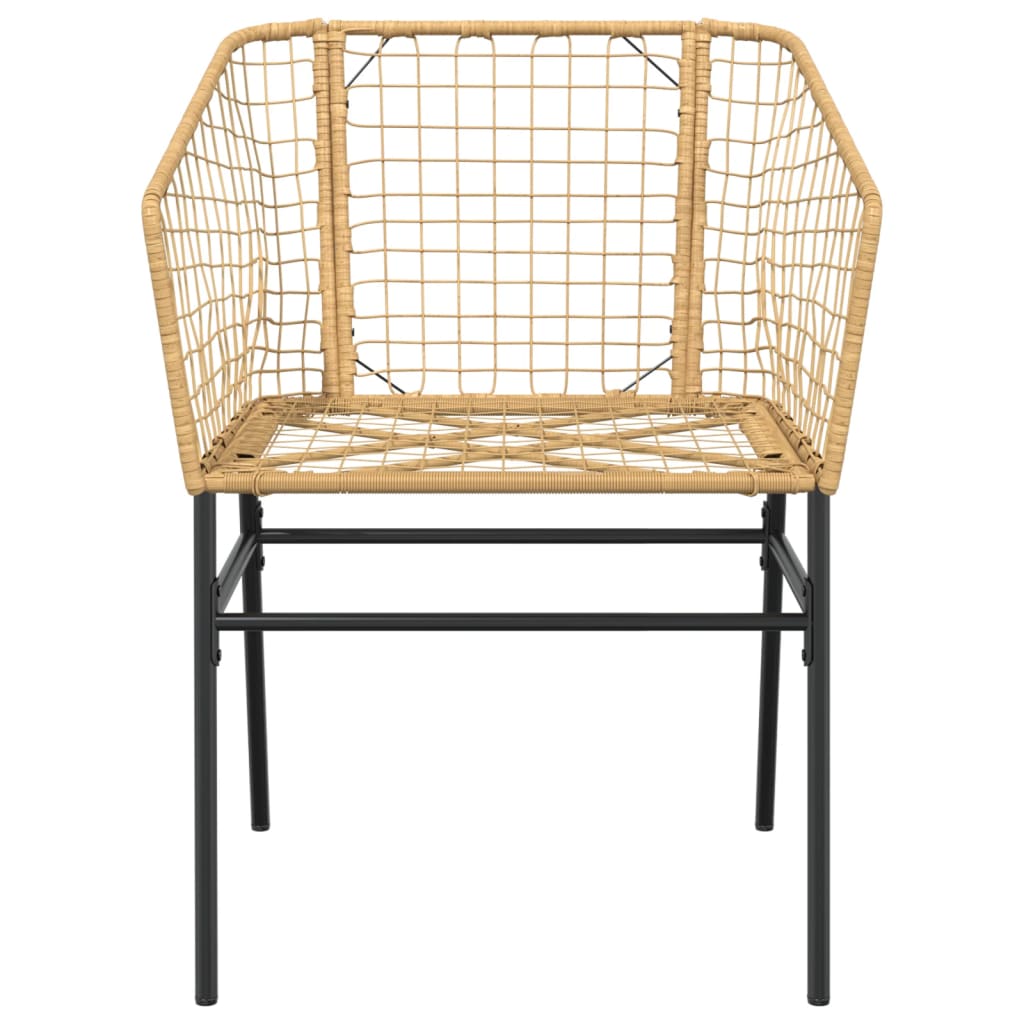 2 db barna polyrattan kerti szék