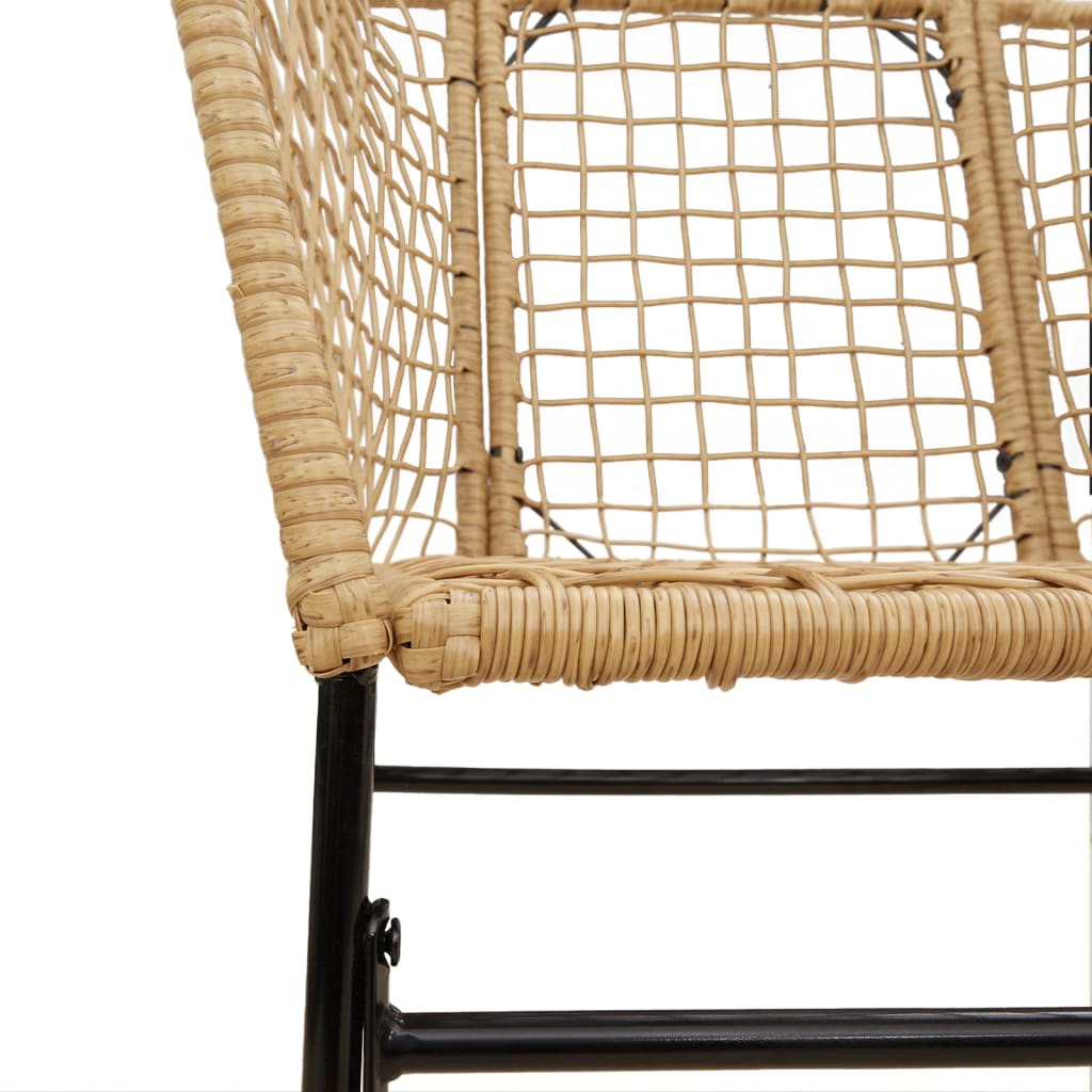 2 db barna polyrattan kerti szék