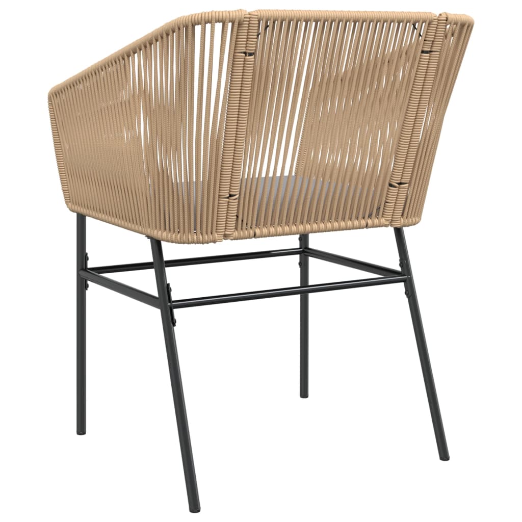 2 db barna polyrattan kerti szék párnákkal