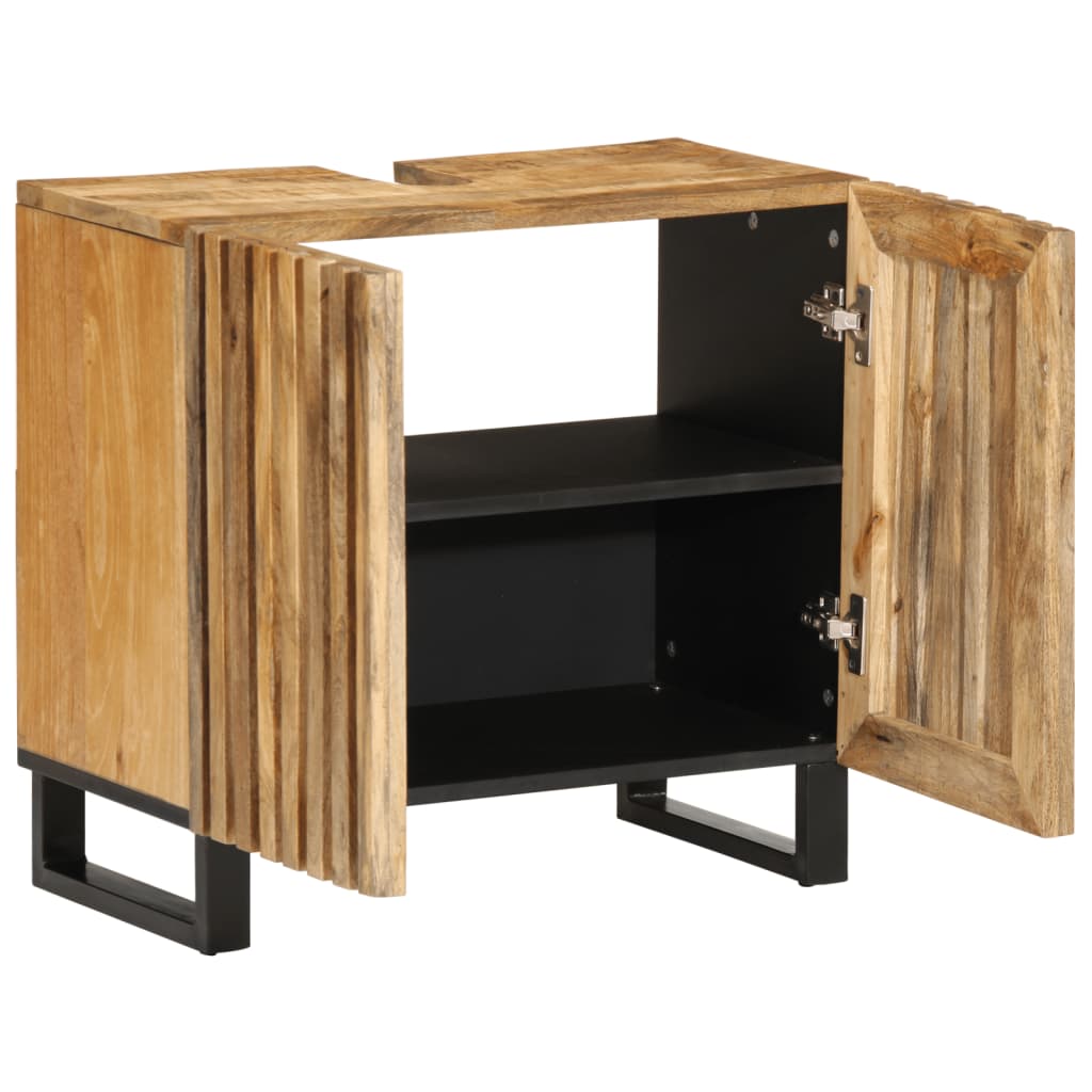 Tömör mangófa fürdőszobai mosdószekrény 62 x 34 x 58 cm