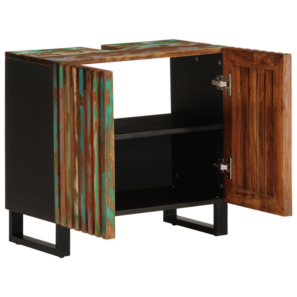 Tömör akácfa fürdőszobai mosdószekrény 62 x 34 x 58 cm