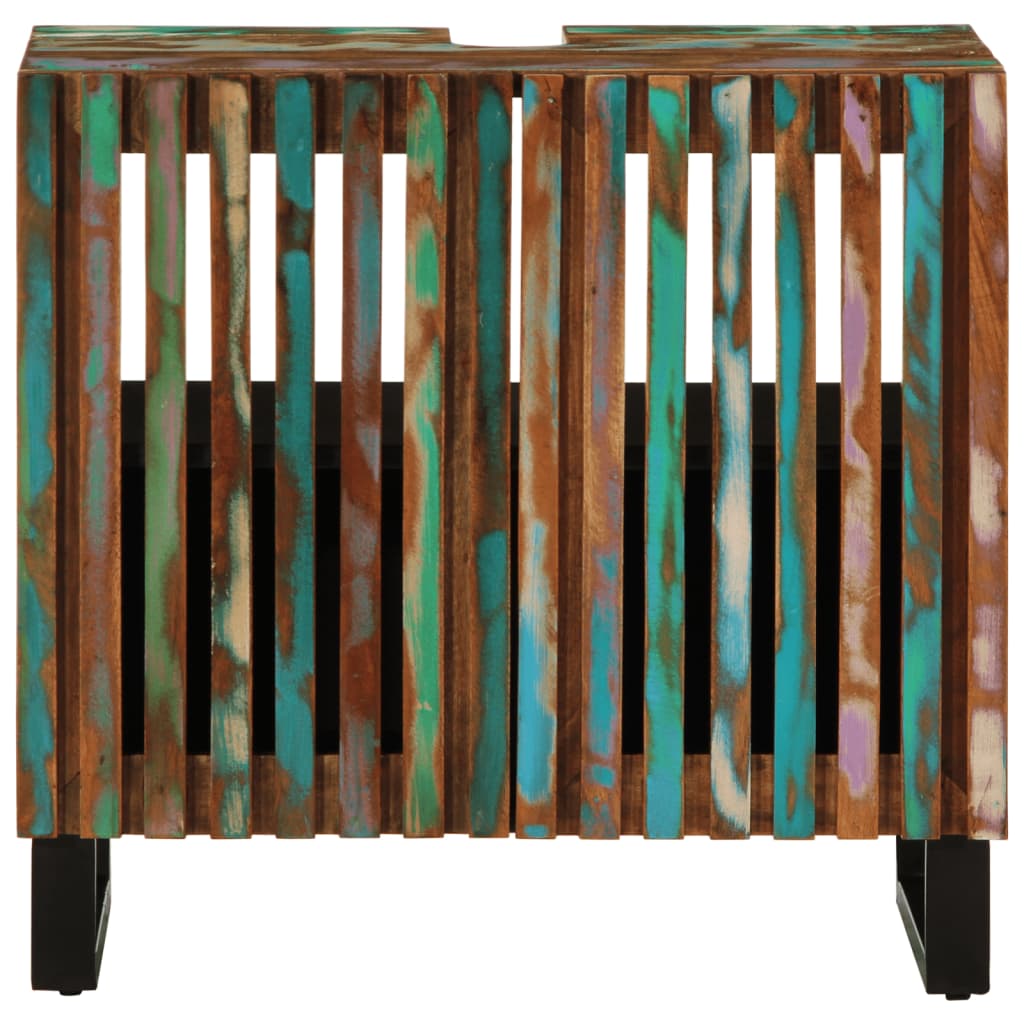 Tömör akácfa fürdőszobai mosdószekrény 62 x 34 x 58 cm