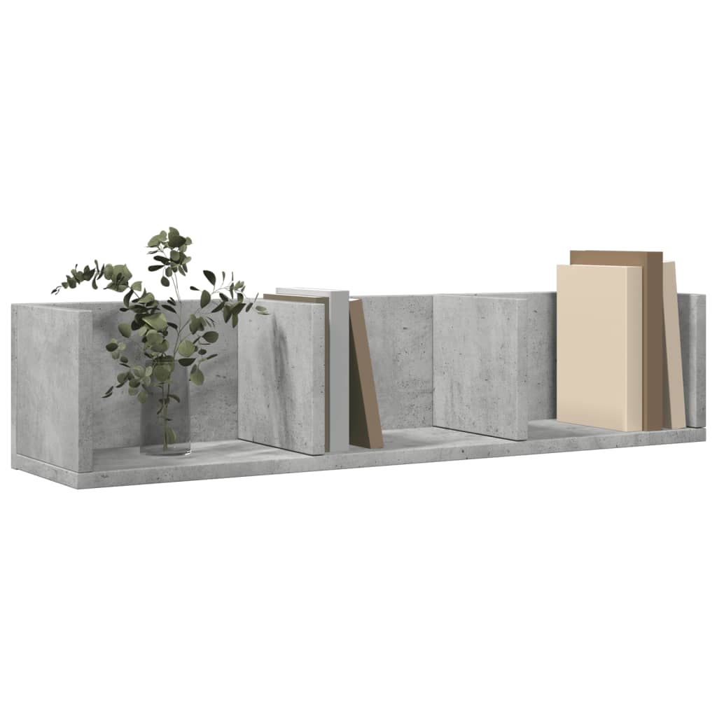 2 db betonszürke szerelt fa faliszekrény 75x18x16,5 cm 2 db betonszürke szerelt fa faliszekrény 75x18x16,5 cm