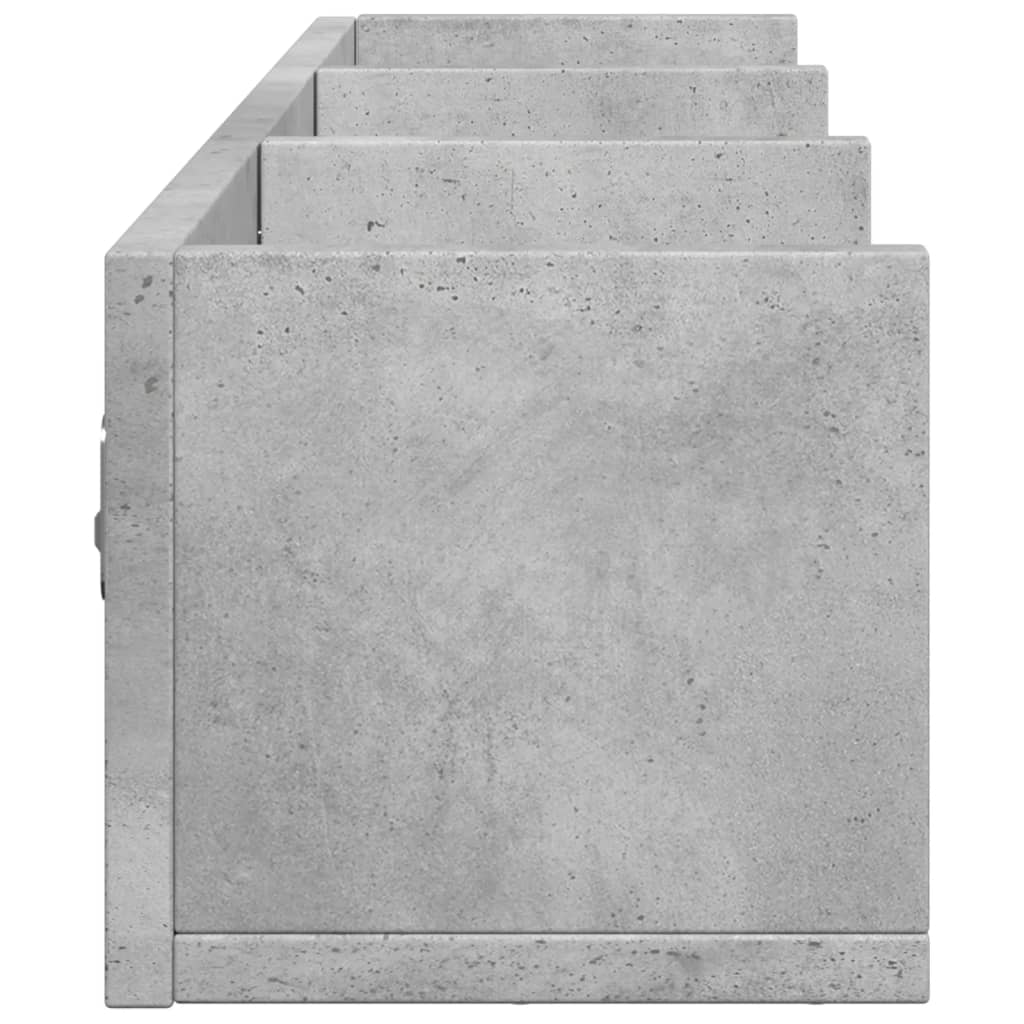 2 db betonszürke szerelt fa faliszekrény 75x18x16,5 cm 2 db betonszürke szerelt fa faliszekrény 75x18x16,5 cm