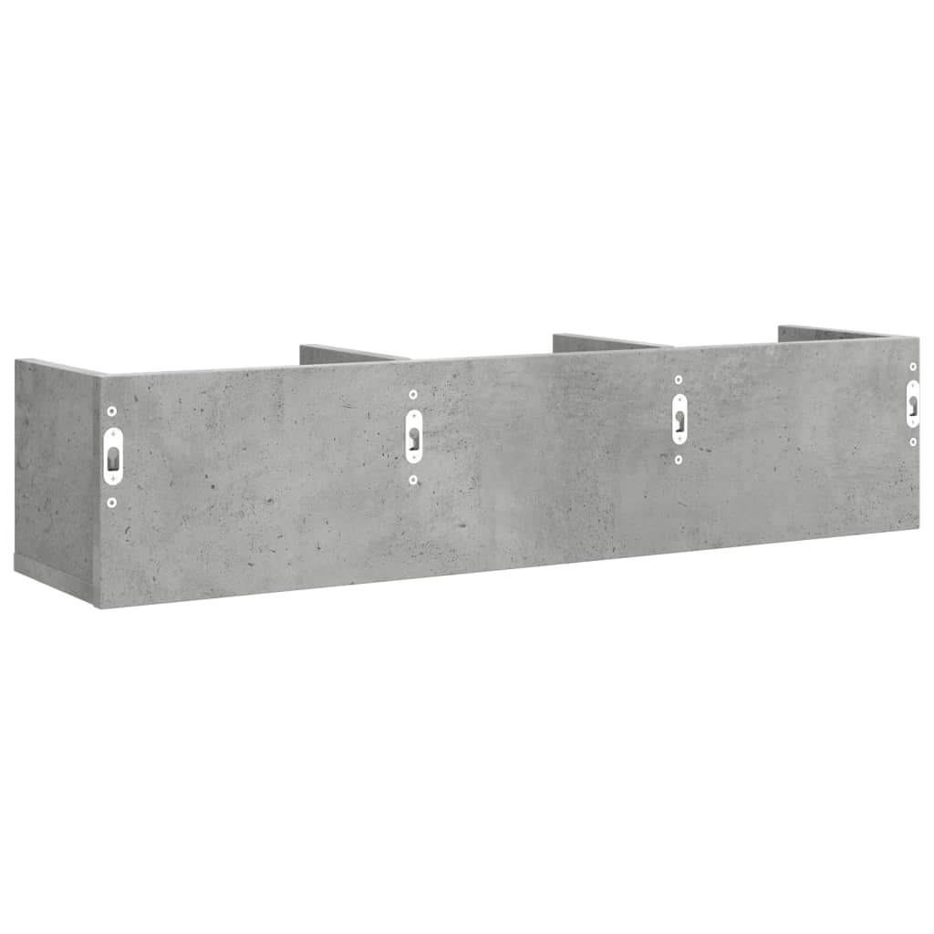 2 db betonszürke szerelt fa faliszekrény 75x18x16,5 cm 2 db betonszürke szerelt fa faliszekrény 75x18x16,5 cm