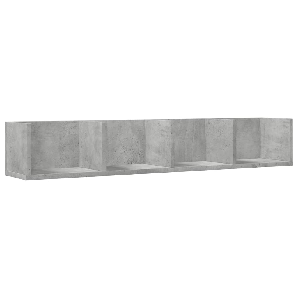 2 db betonszürke szerelt fa faliszekrény 99x18x16,5 cm 2 db betonszürke szerelt fa faliszekrény 99x18x16,5 cm