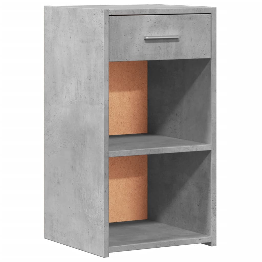 2 db betonszürke szerelt fa éjjeliszekrény 35 x 34 x 65 cm