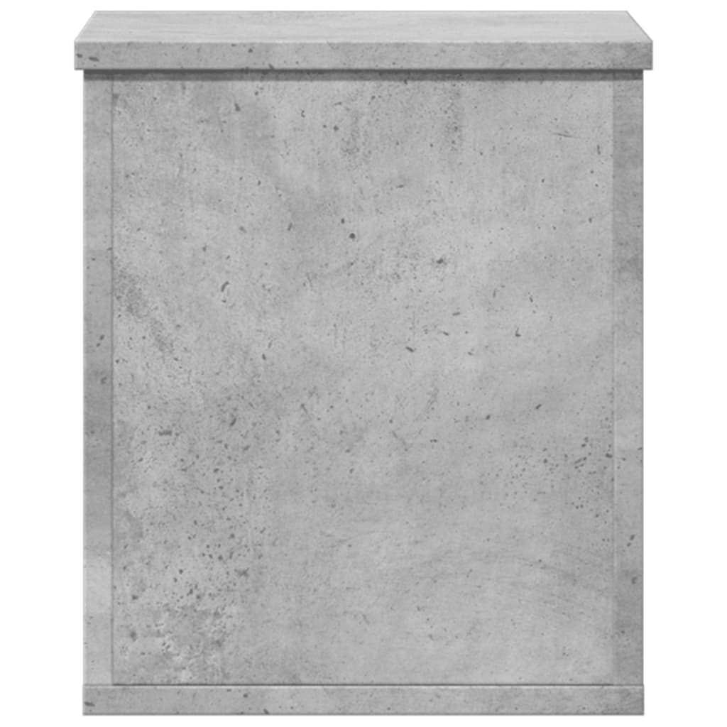 Betonszürke szerelt fa tárolóláda 30 x 35 x 35 cm