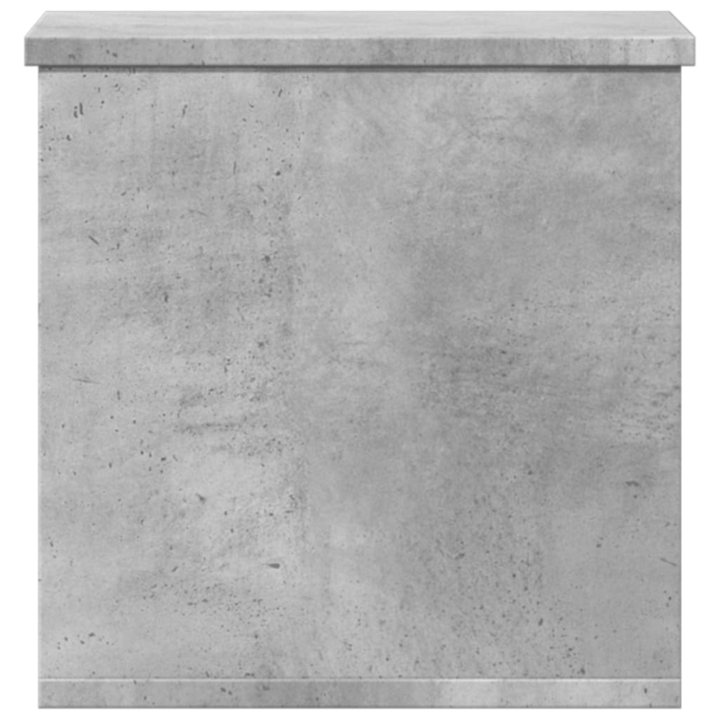 Betonszürke szerelt fa tárolóláda 30 x 35 x 35 cm