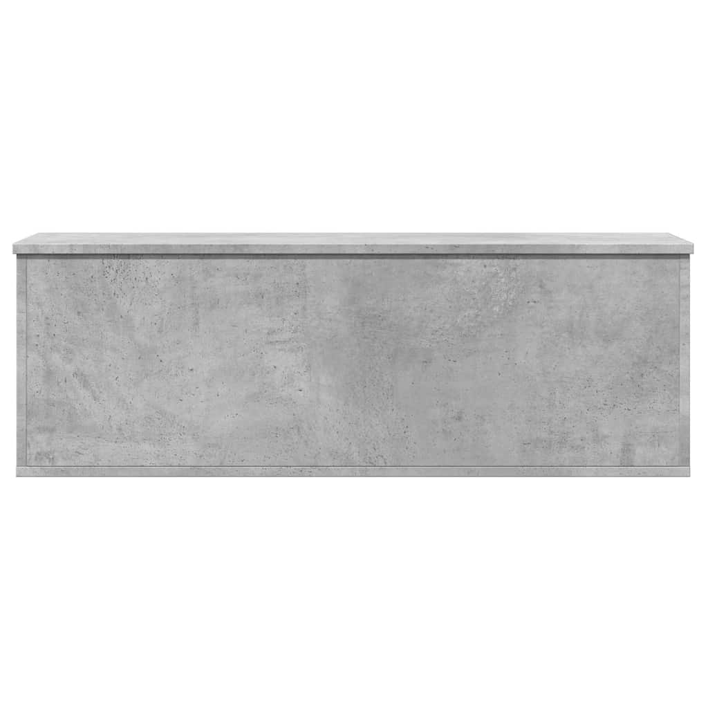 Betonszürke szerelt fa tárolóláda 102 x 35 x 35 cm