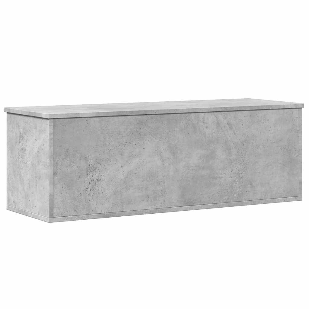 Betonszürke szerelt fa tárolóláda 102 x 35 x 35 cm