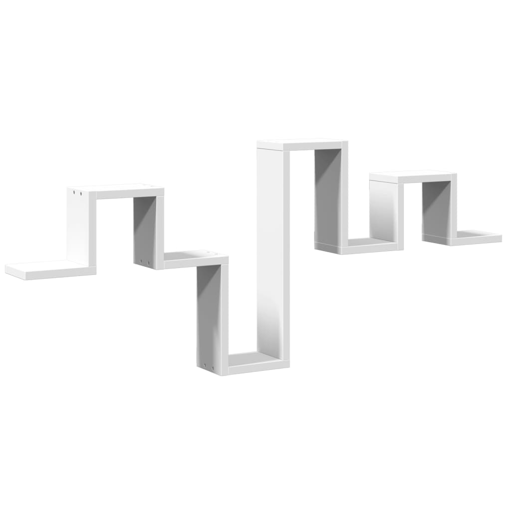 Fehér szerelt fa fali polc 104,5 x 10 x 43 cm