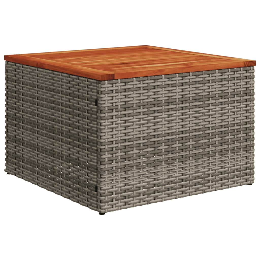 12 db szürke polyrattan kerti kanapégarnitúra párnákkal