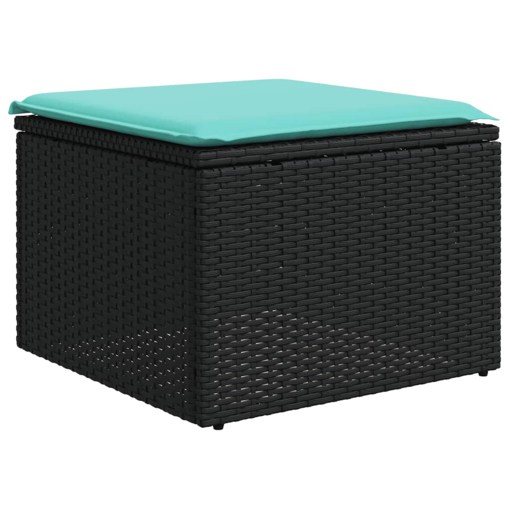 4 részes fekete polyrattan kerti ülőgarnitúra párnával 4 részes fekete polyrattan kerti ülőgarnitúra párnával
