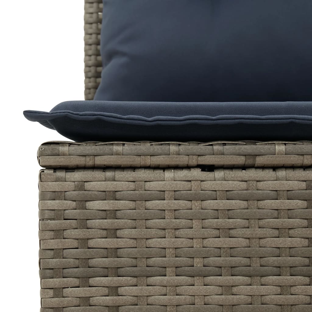 11 részes szürke polyrattan kerti ülőgarnitúra párnákkal 11 részes szürke polyrattan kerti ülőgarnitúra párnákkal