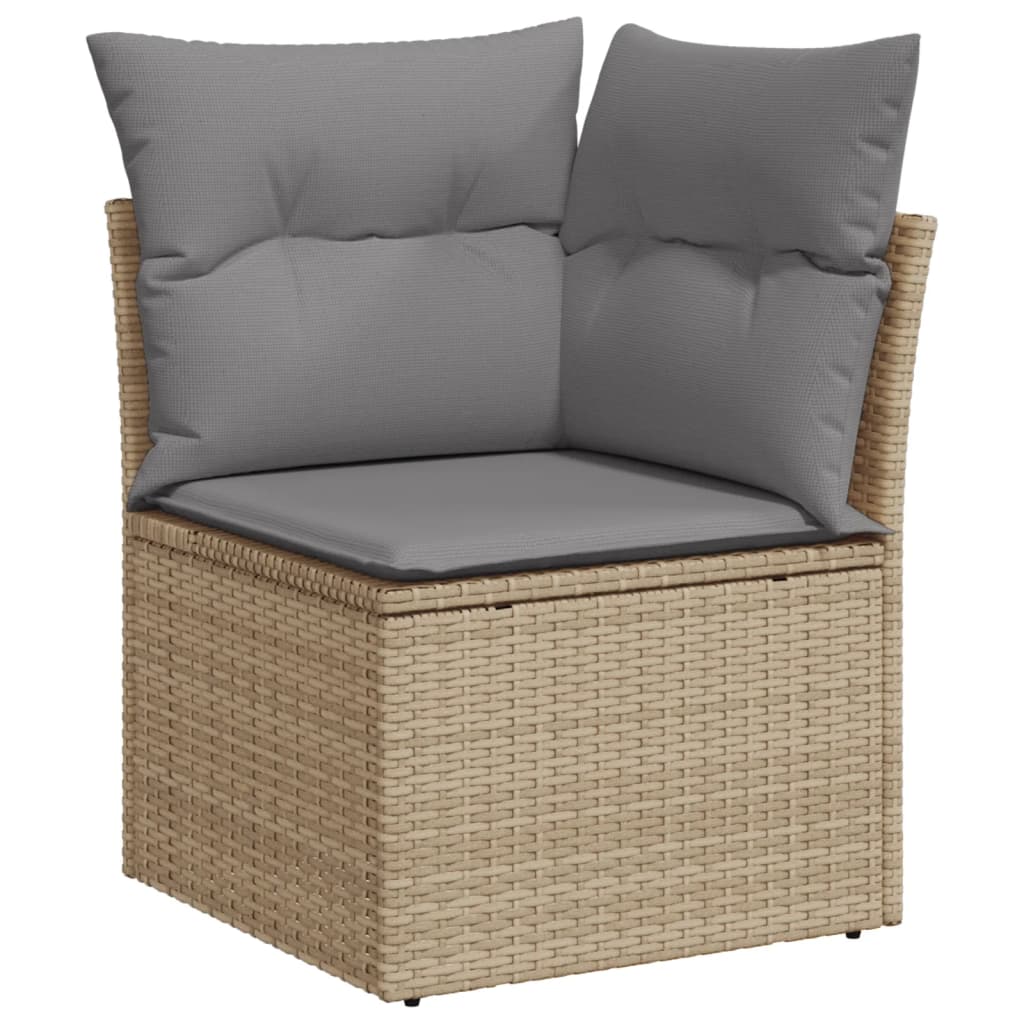 11 részes bézs polyrattan kerti ülőgarnitúra párnákkal 11 részes bézs polyrattan kerti ülőgarnitúra párnákkal