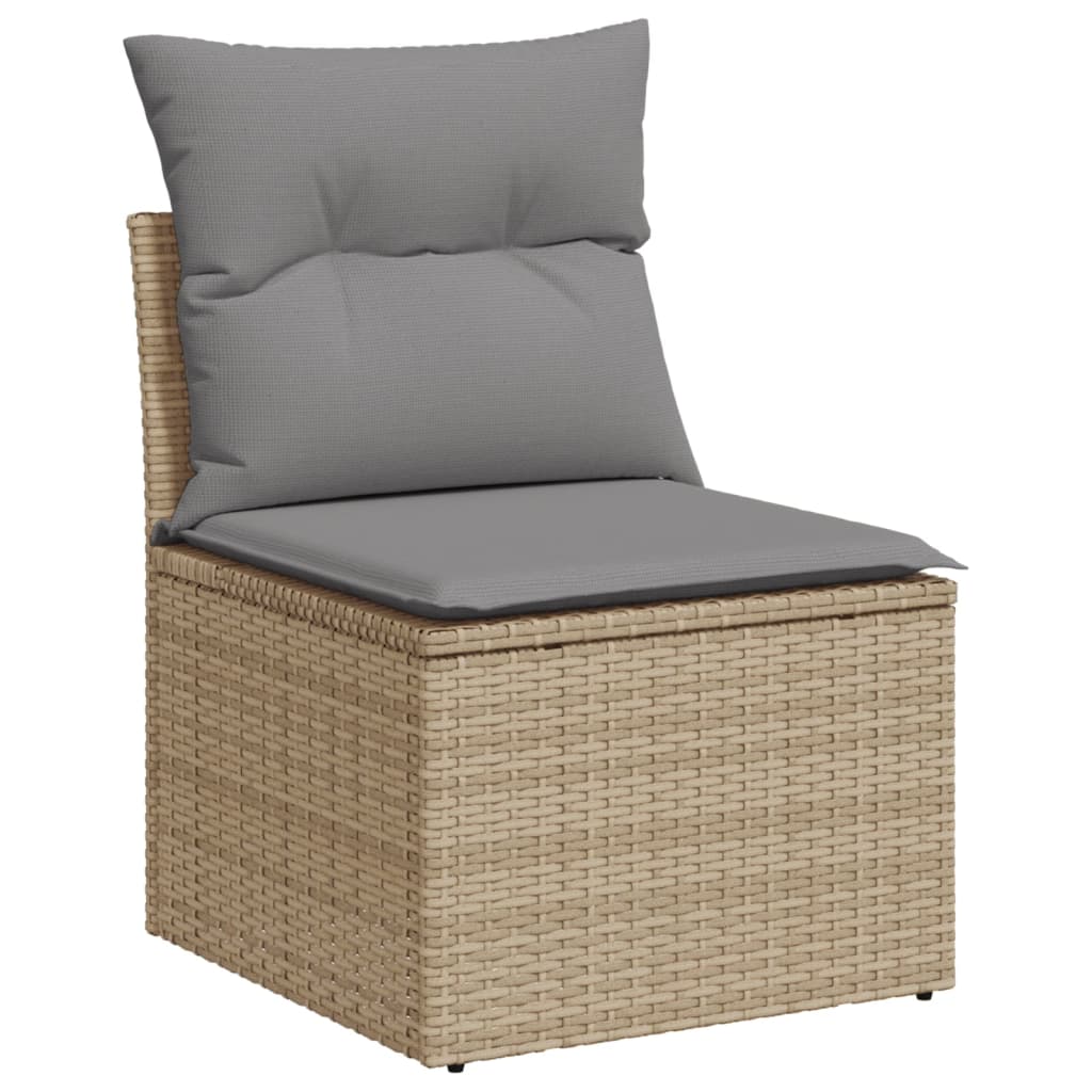 11 részes bézs polyrattan kerti ülőgarnitúra párnákkal 11 részes bézs polyrattan kerti ülőgarnitúra párnákkal