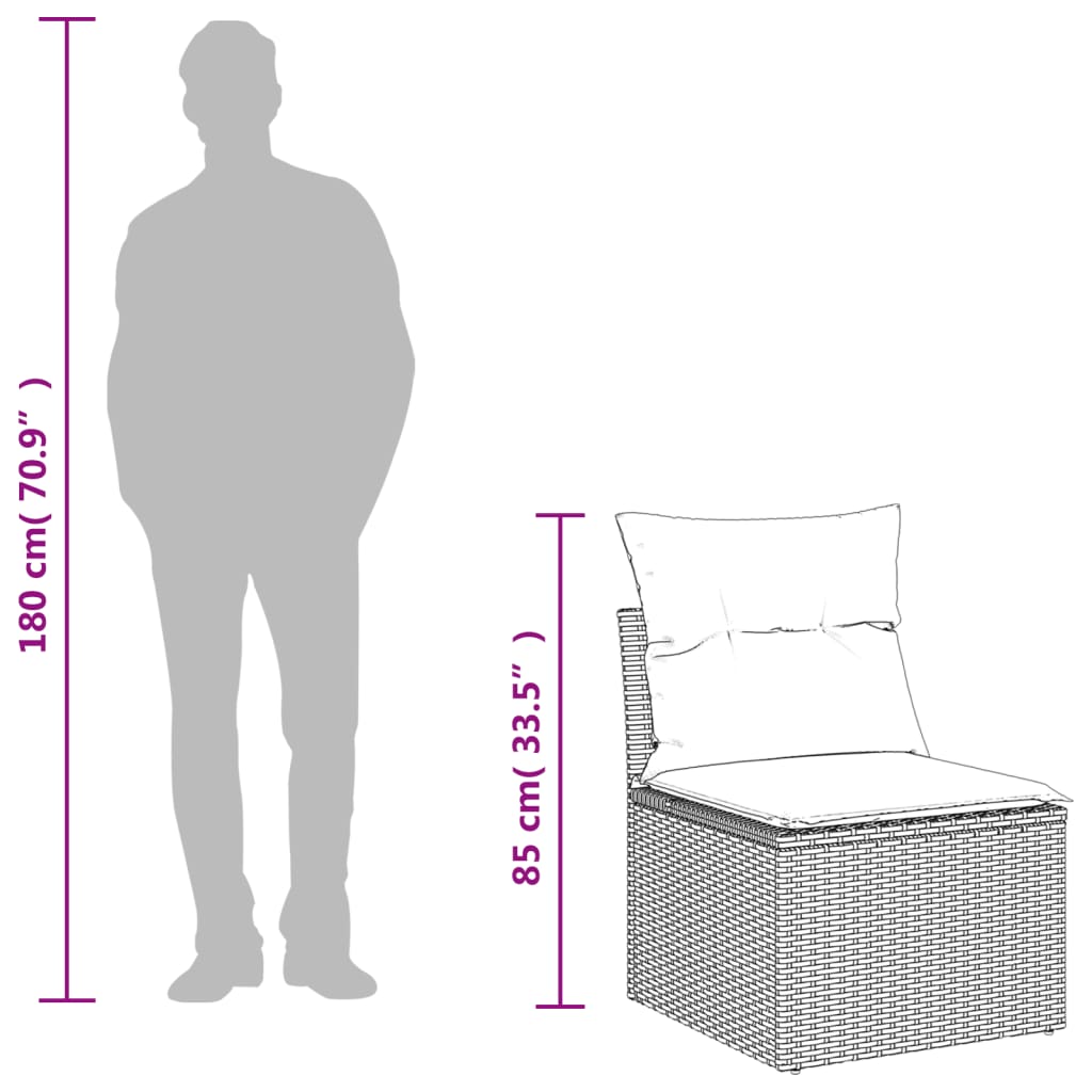 11 részes bézs polyrattan kerti ülőgarnitúra párnákkal 11 részes bézs polyrattan kerti ülőgarnitúra párnákkal