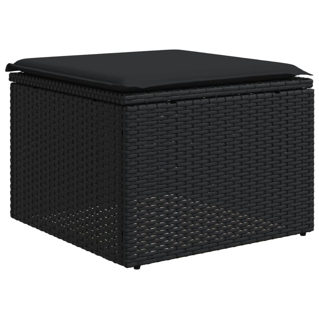11 részes fekete polyrattan kerti ülőgarnitúra párnákkal 11 részes fekete polyrattan kerti ülőgarnitúra párnákkal