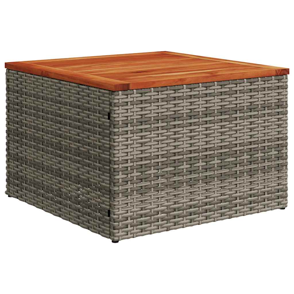 13 db szürke polyrattan kerti kanapégarnitúra párnákkal
