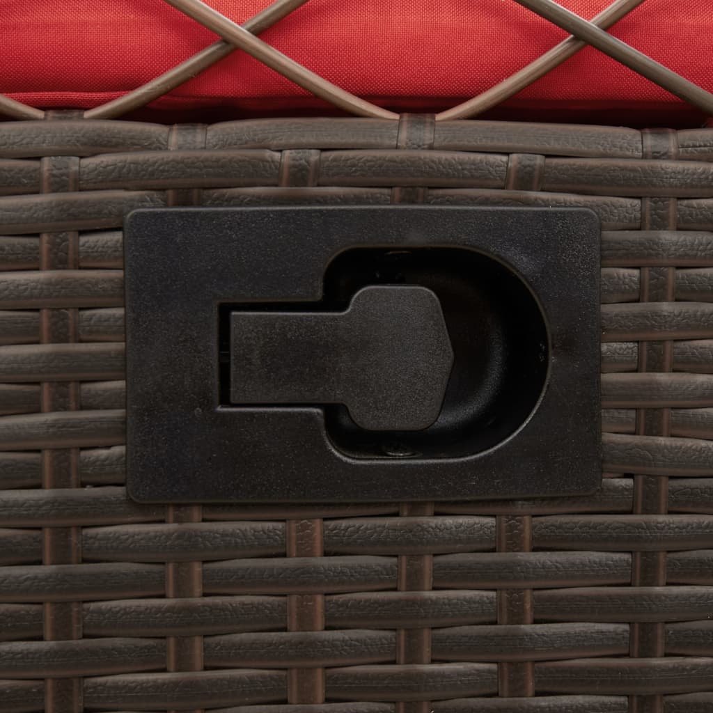 2 db barna polyrattan dönthető kerti szék