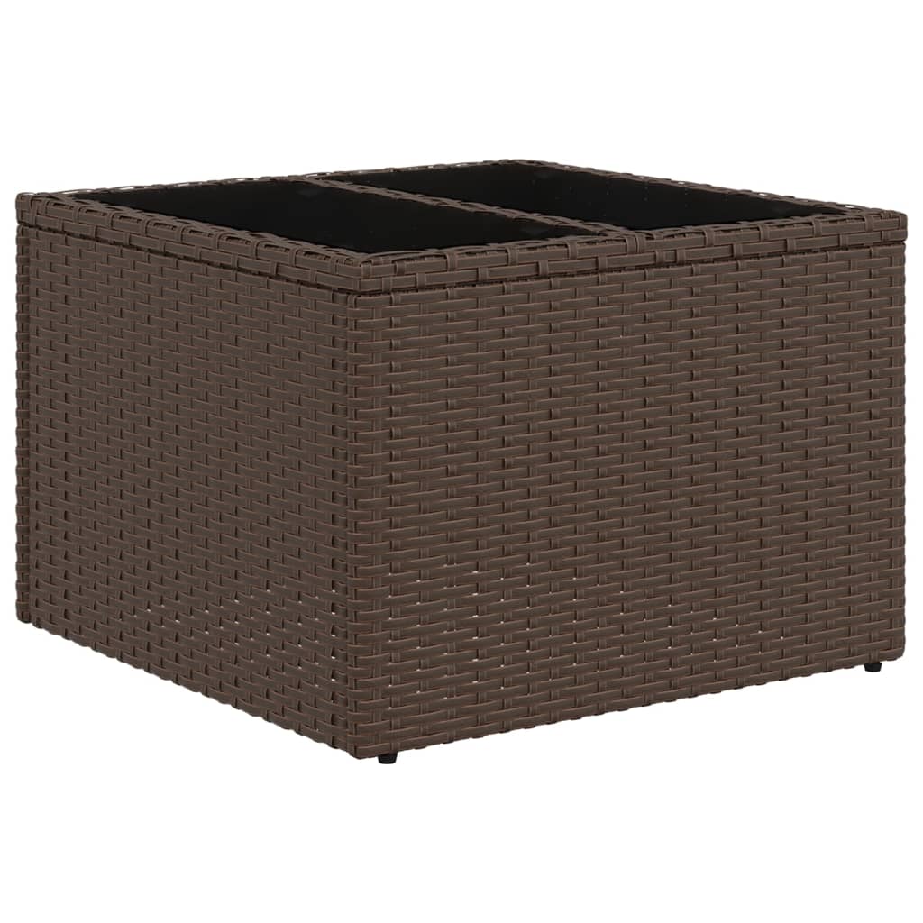 11 részes barna polyrattan kerti ülőgarnitúra párnákkal