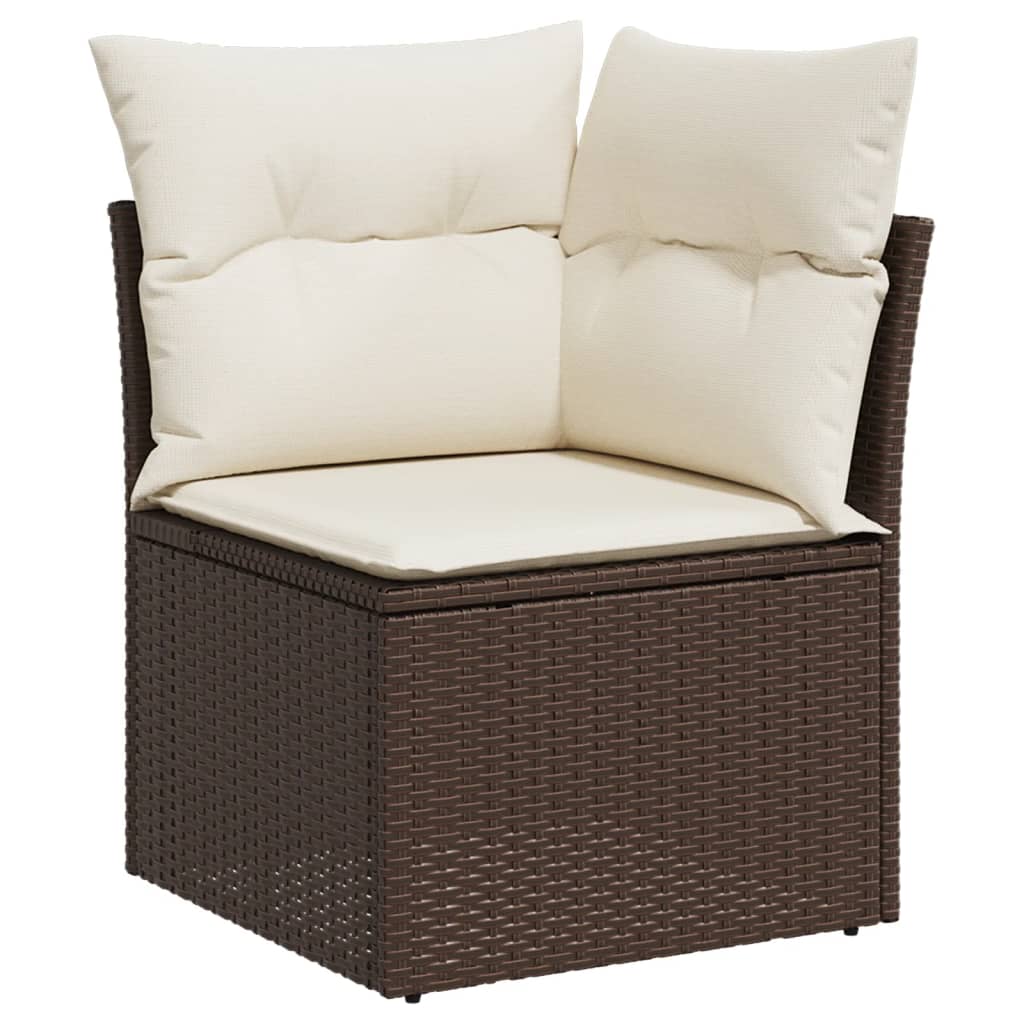 13 részes barna polyrattan kerti ülőgarnitúra párnákkal 13 részes barna polyrattan kerti ülőgarnitúra párnákkal