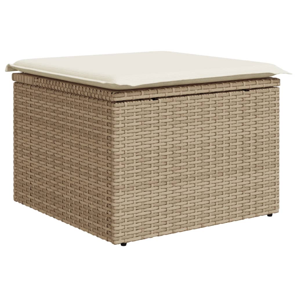 10 részes bézs polyrattan kerti ülőgarnitúra párnával 10 részes bézs polyrattan kerti ülőgarnitúra párnával