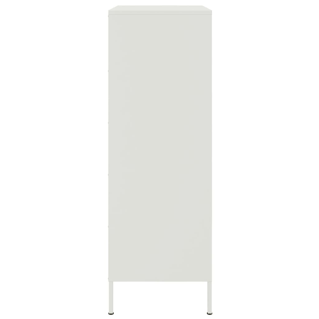 Fehér acél magasszekrény 68 x 39 x 113 cm
