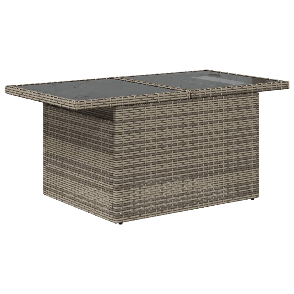 11 részes szürke polyrattan kerti ülőgarnitúra párnákkal 11 részes szürke polyrattan kerti ülőgarnitúra párnákkal